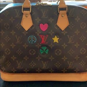 Louis Vuitton Large Alma bag w/ Custom Embroidery